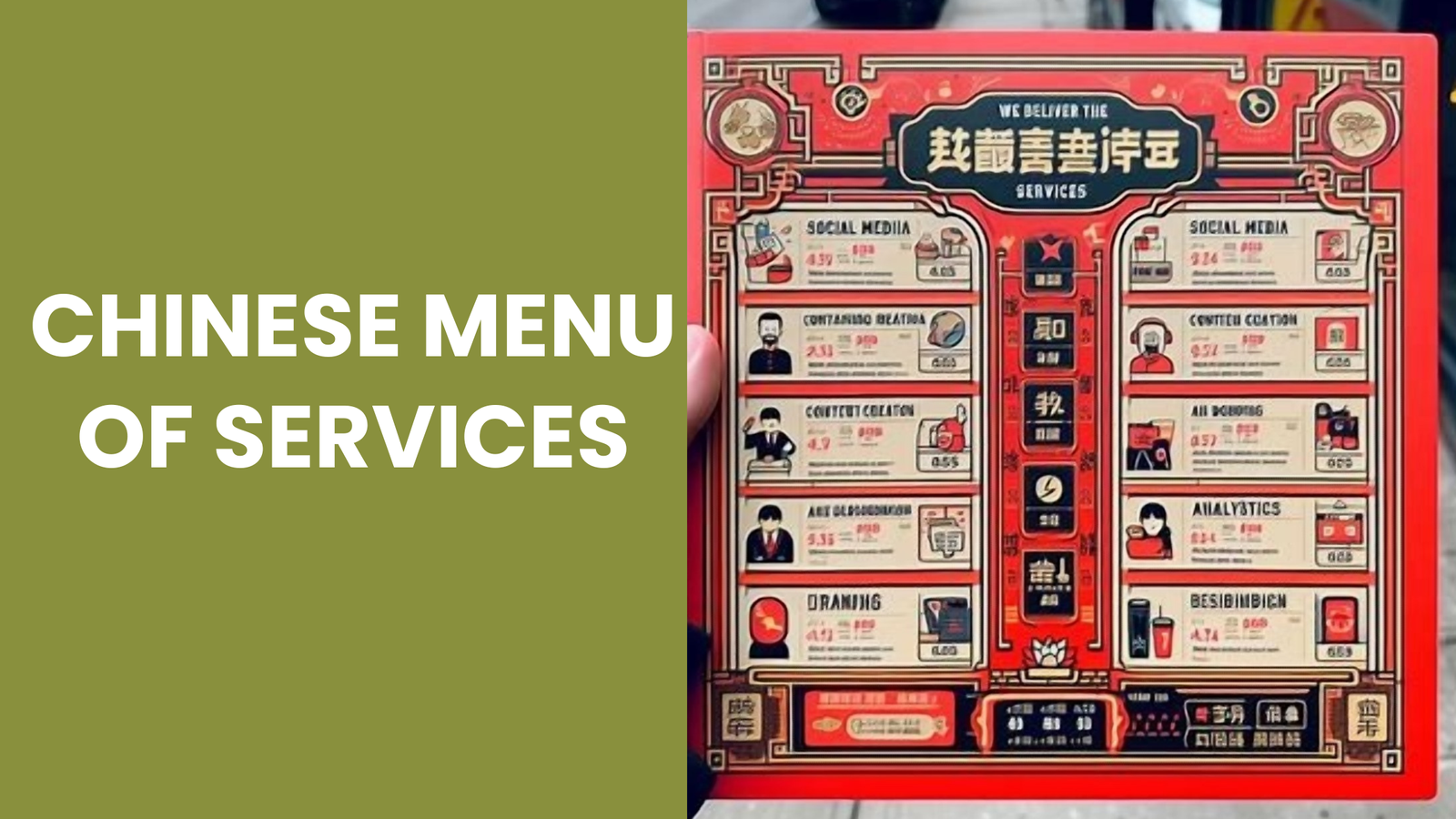 Chinese menu of services: Should I display all my products or not???