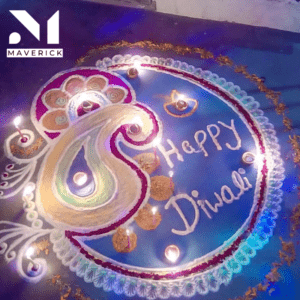 happy diwali cirle rangoli design maverick